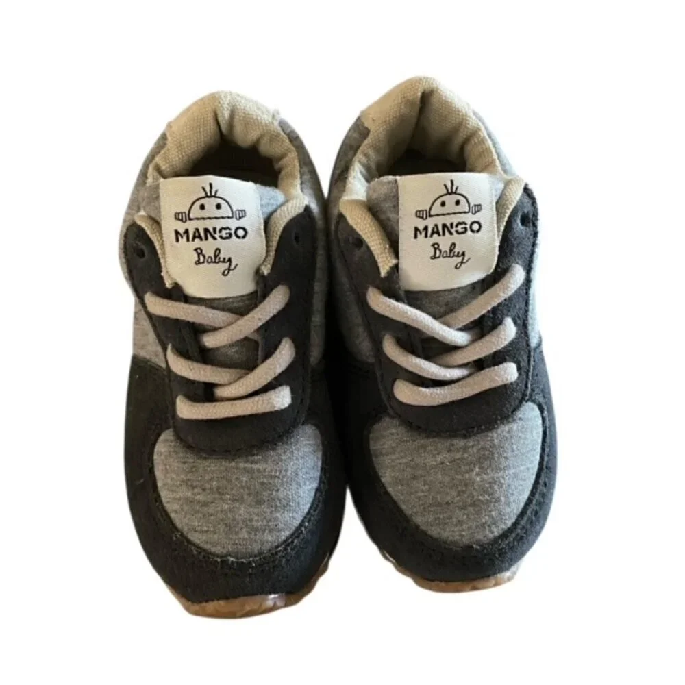 Mango Baby Grey Trainer Sneakers 5.5